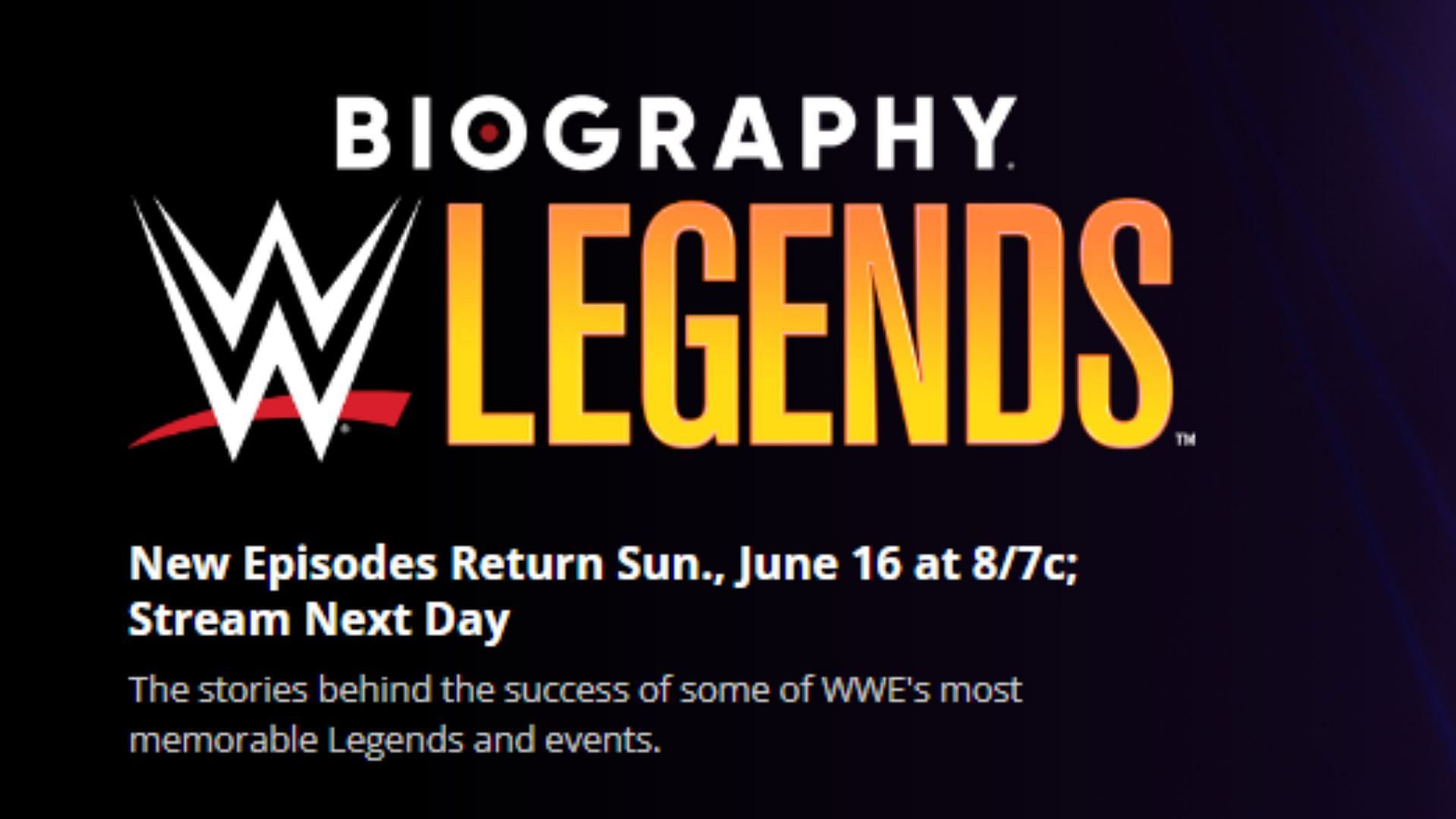 hey are set to air again on June 16, with no episode airing on June 9 (Credit: WWE on A&E)